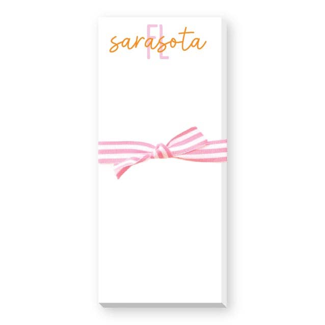 CITY AND STATE SKINNIE NOTEPAD: NAVY AND LIGHT BLUE