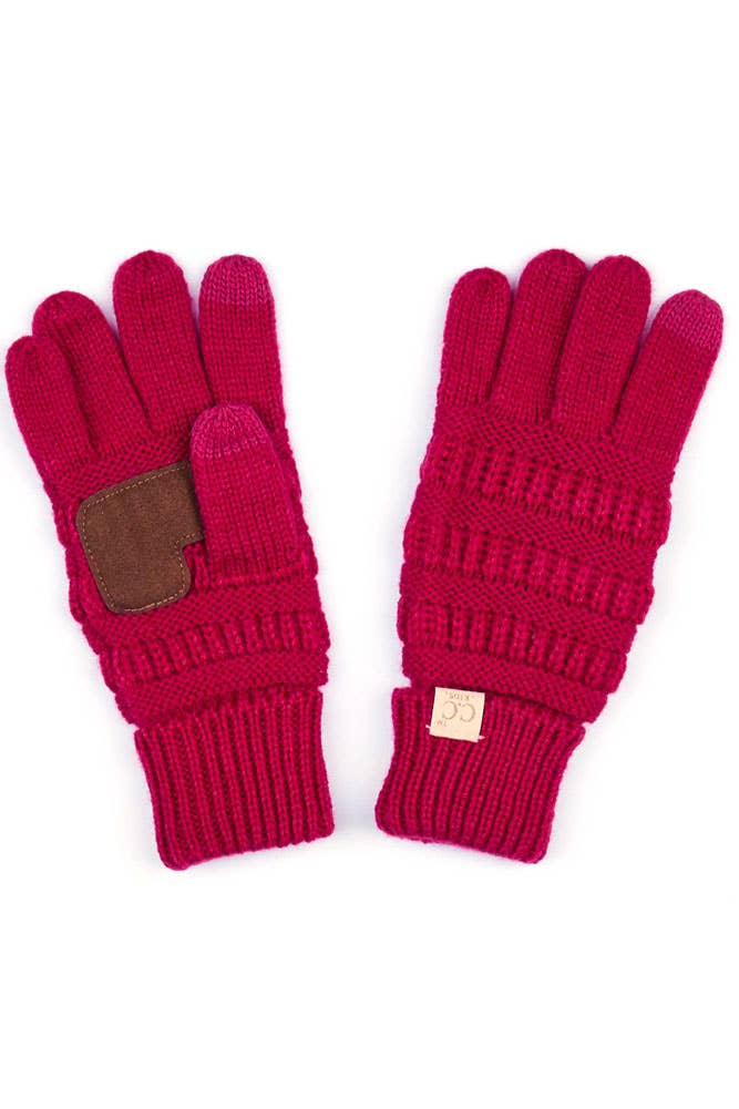C.C Kids Knit Gloves: Beige