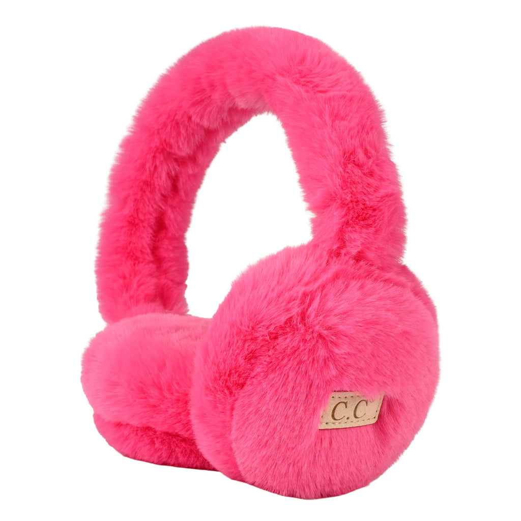 C.C Kids Faux Fur Solid Earmuffs Ear Warmer: Pink