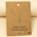 Triple Cross Pendant Necklace: S