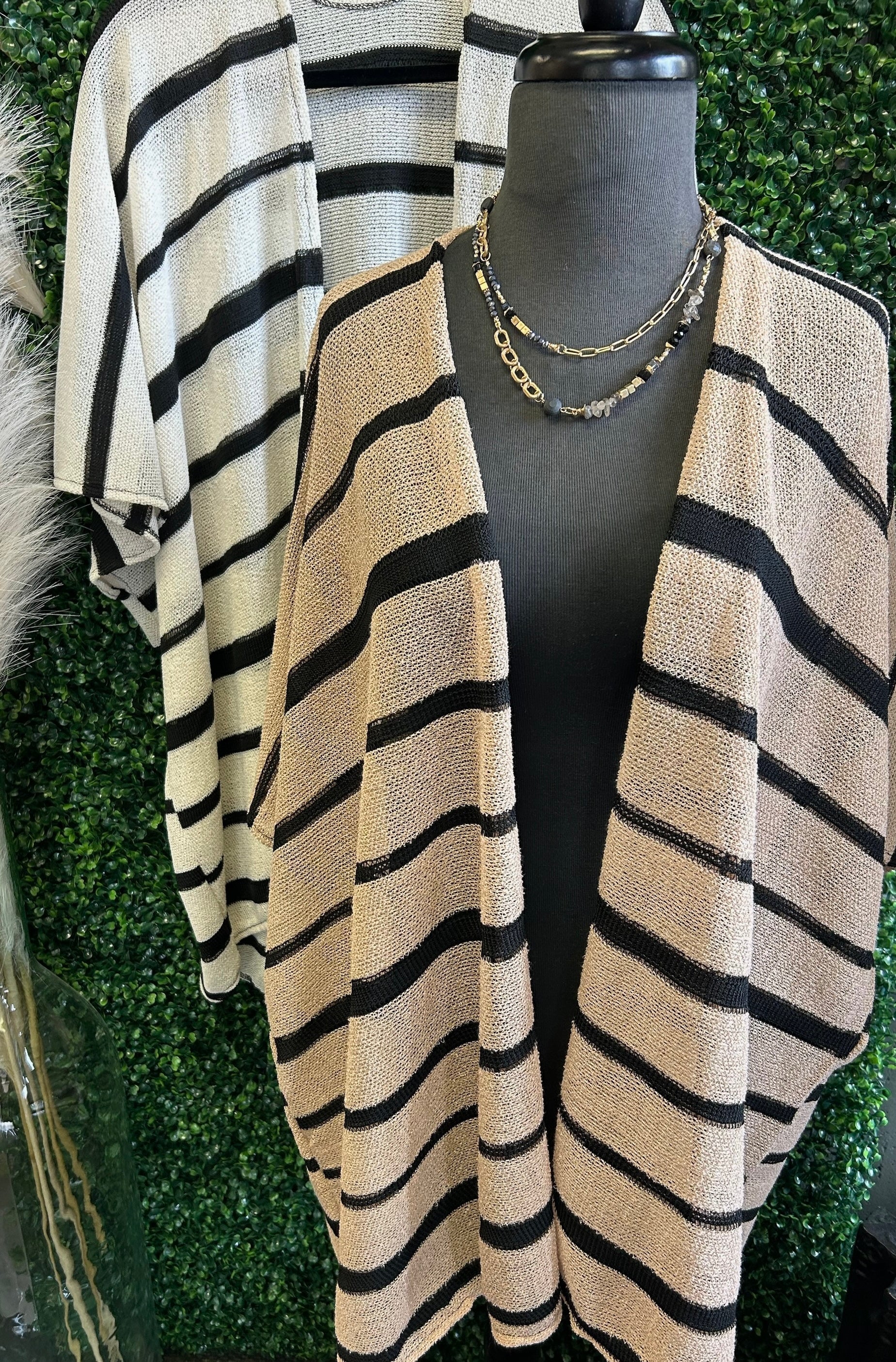 Striped Knit Kimono