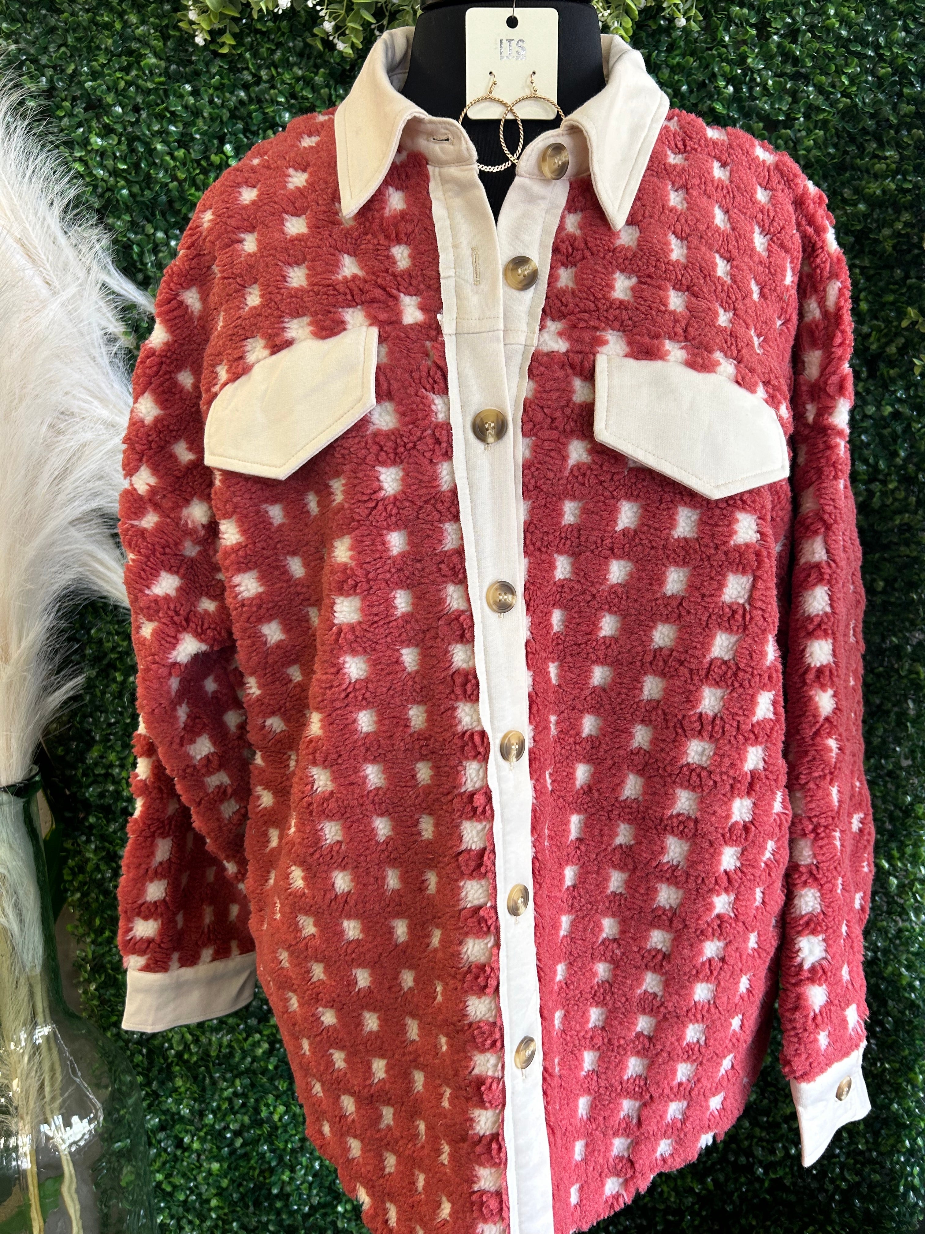 Checkered Sherpa w/Pockets