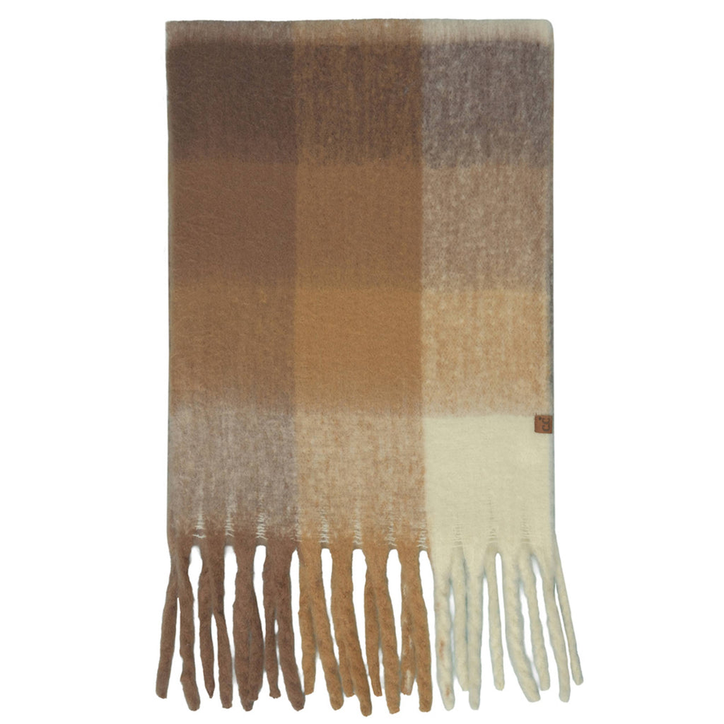 C.C Multi Color Block Plaid Check Pattern Woven Winter Scarf: 23