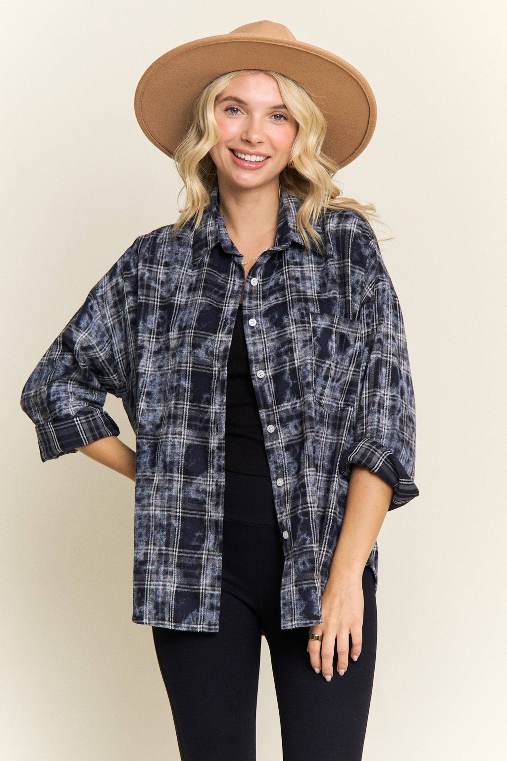 BURNOUT PLAID SHIRT