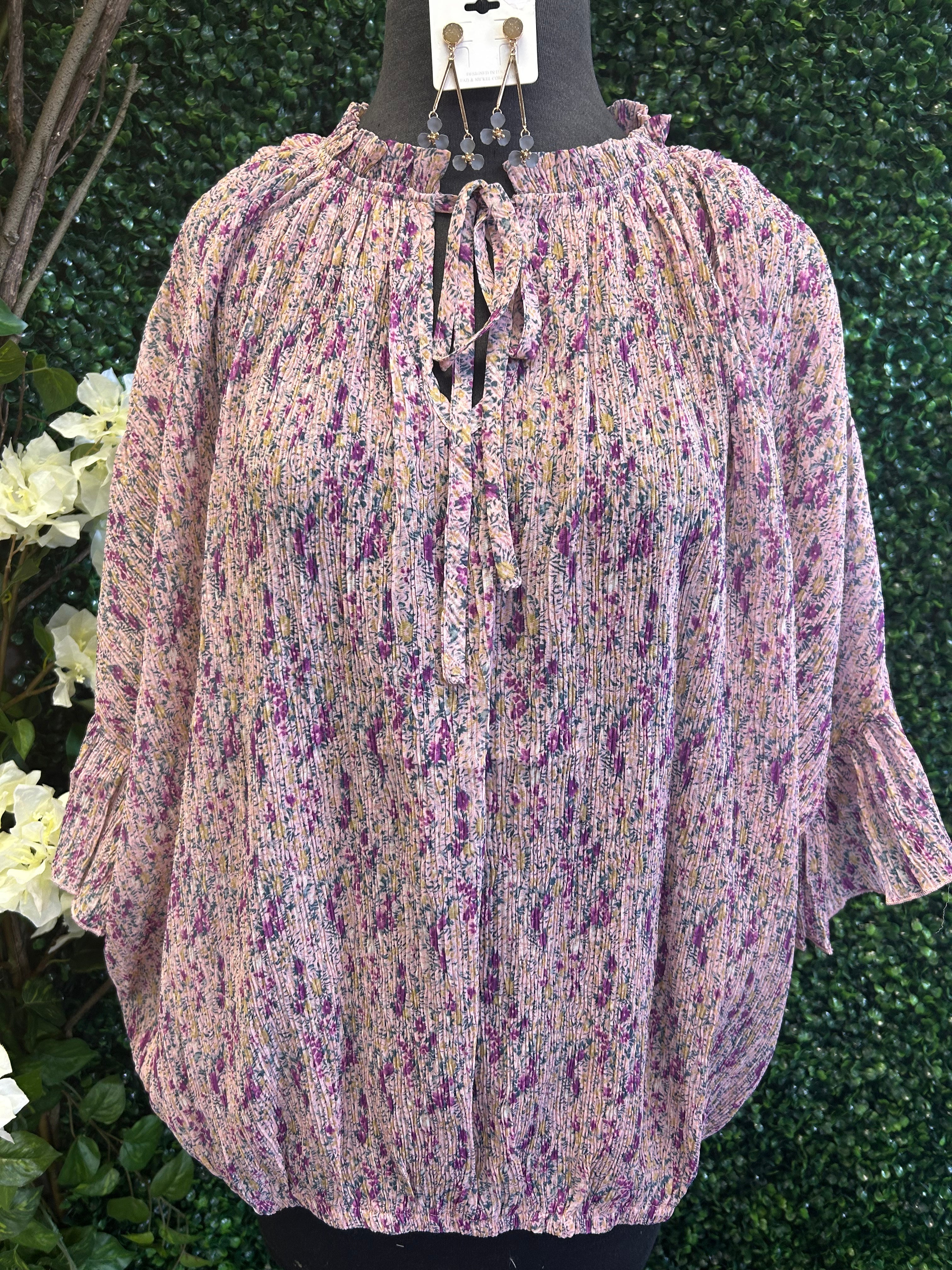 Floral Half Sleeve Top