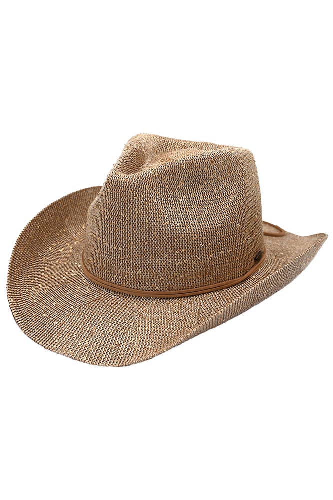 C.C Sequin Cowboy Hat: Gold