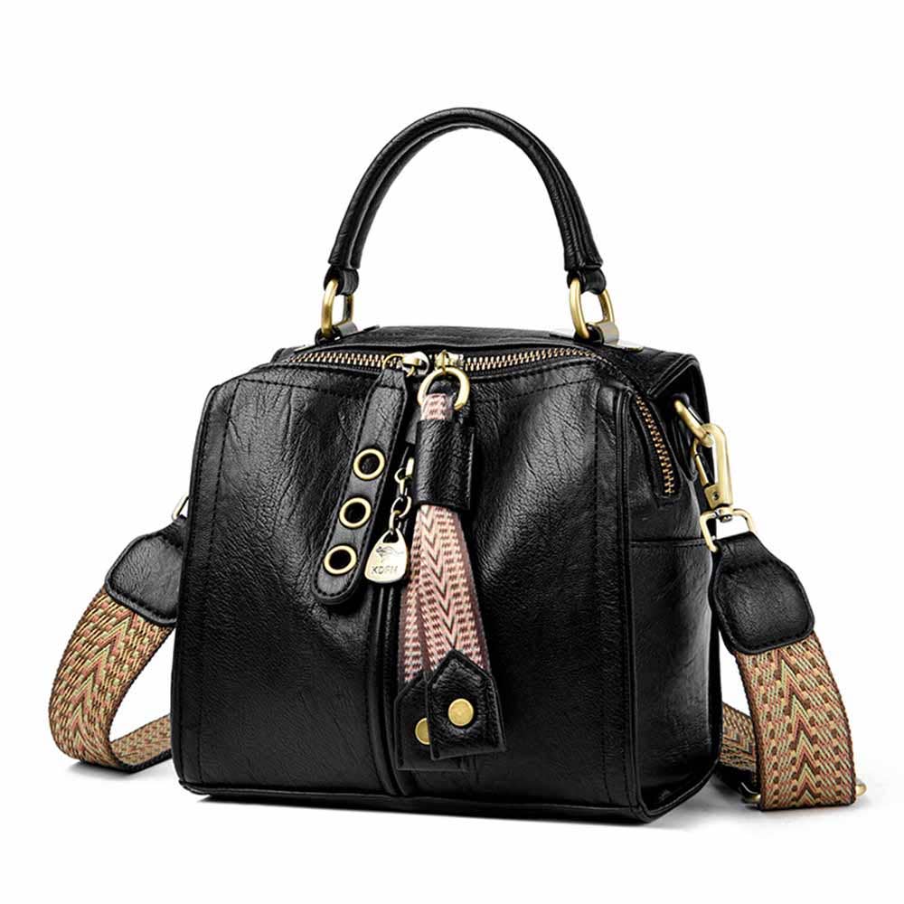 Fashion Shoulder Crossbody Bag: Brown