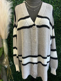 Striped Knit Cardi