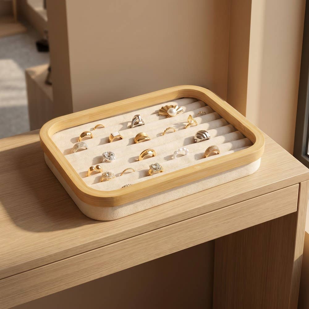 Bracelet Ring Wooden Jewelry Display Box: WOOD