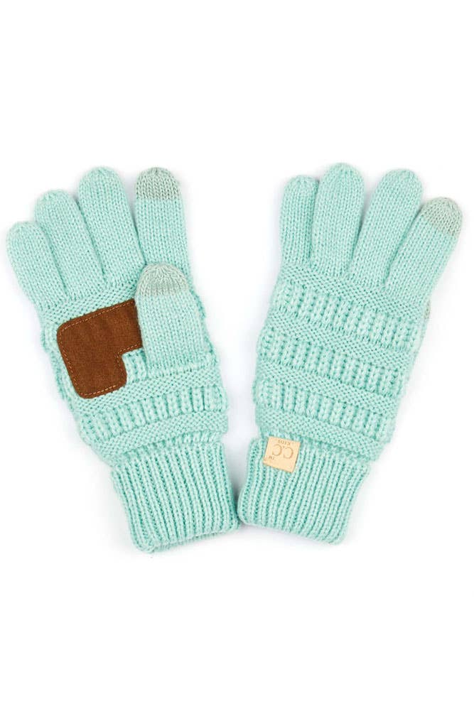 C.C Kids Knit Gloves: Beige