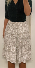 Taupe Printed Skirt