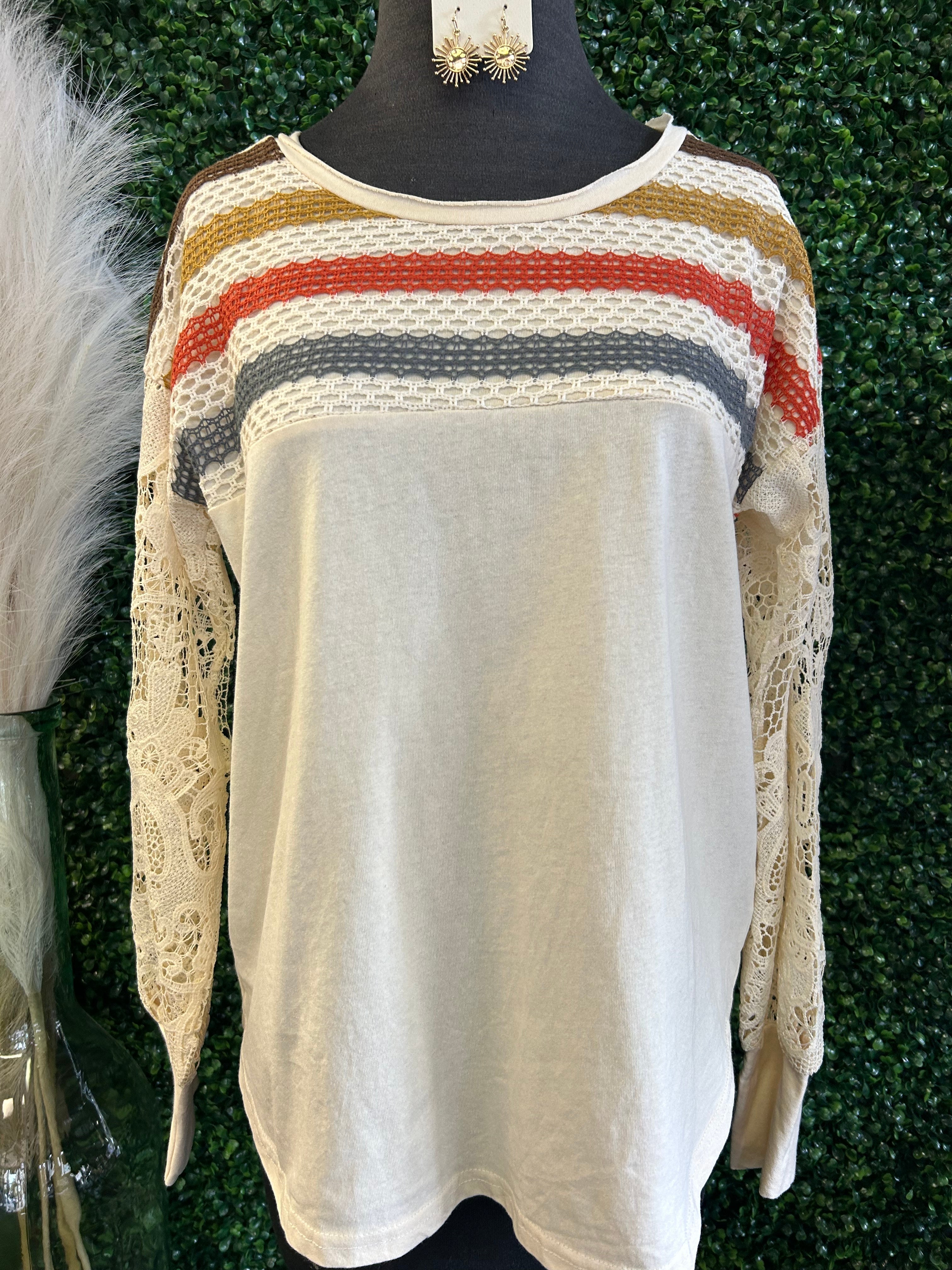 Crochet Lace Mixed Top