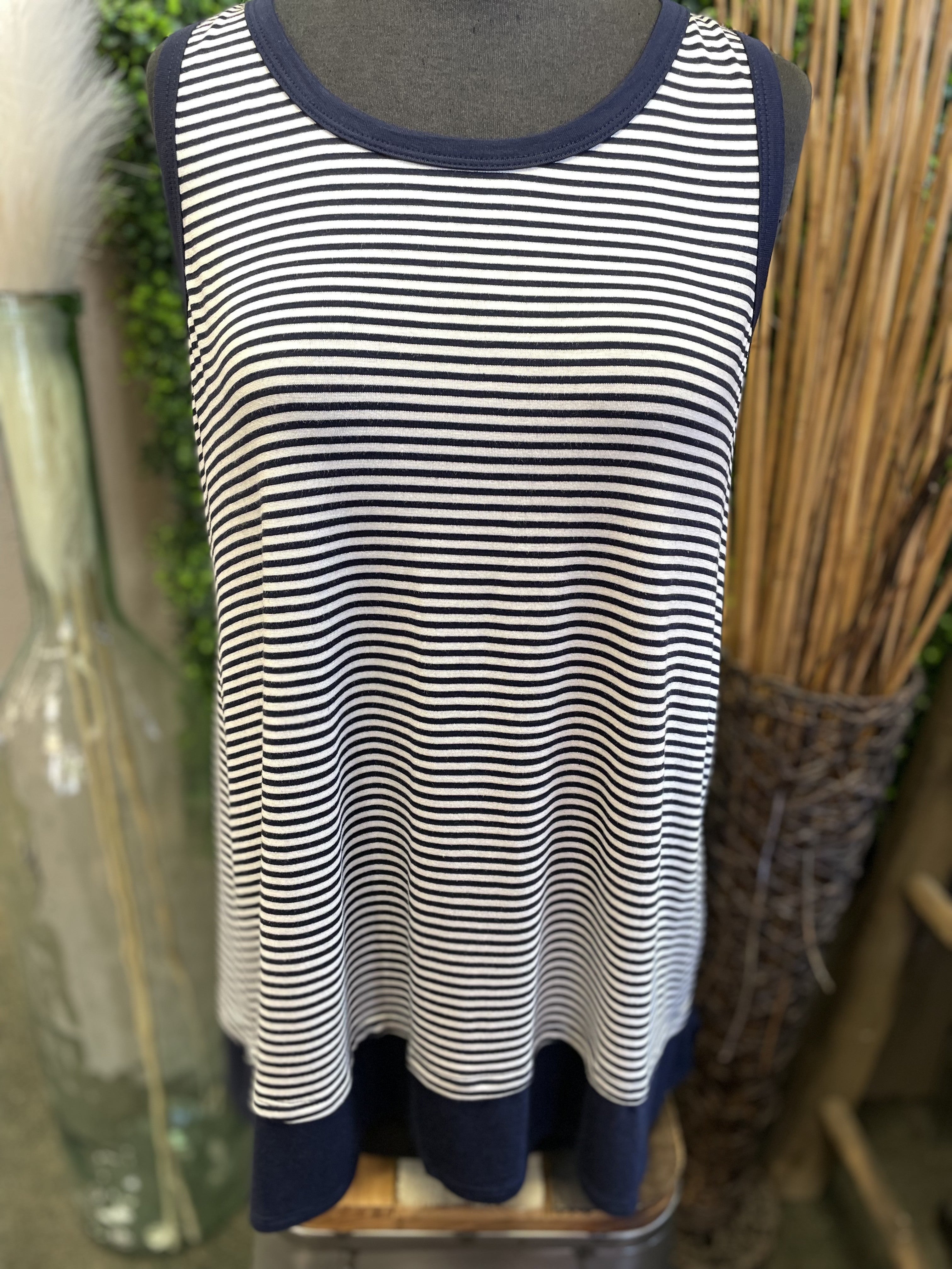 Stripe Color Block Tank Top