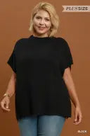 Mock Neck Short Sleeve Sweater