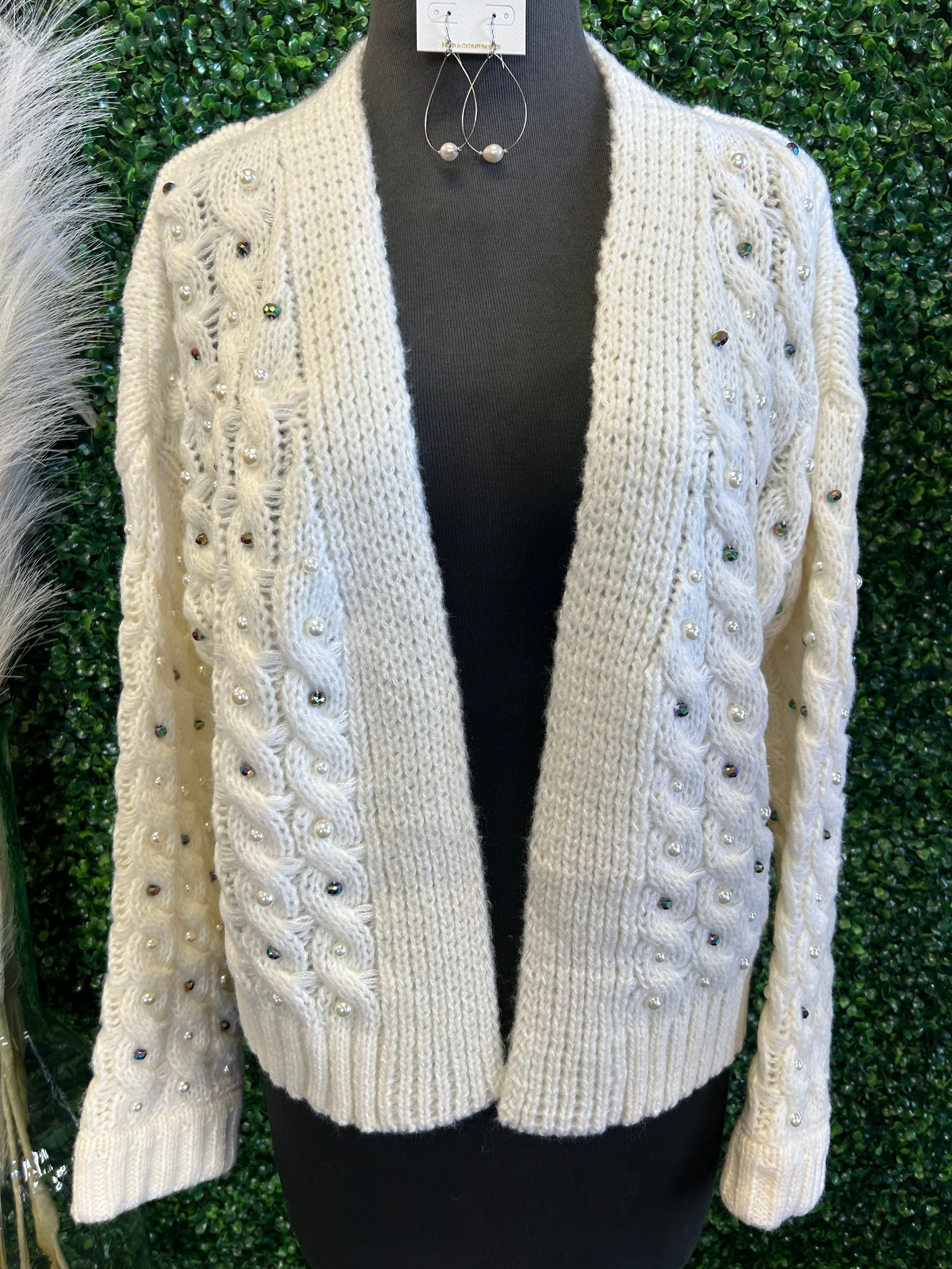 Jeweled Crochet Cardi