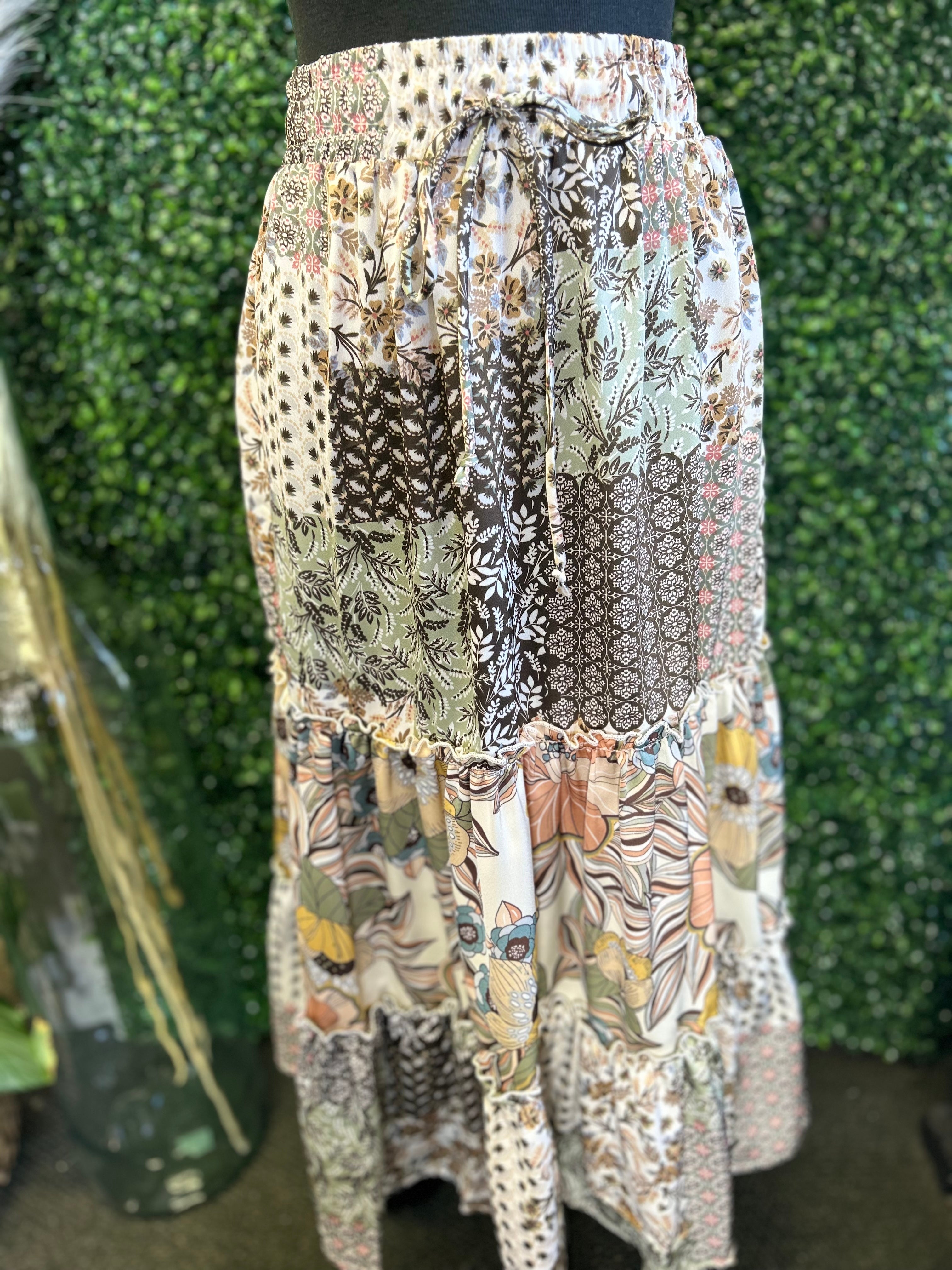 Floral Print Skirt