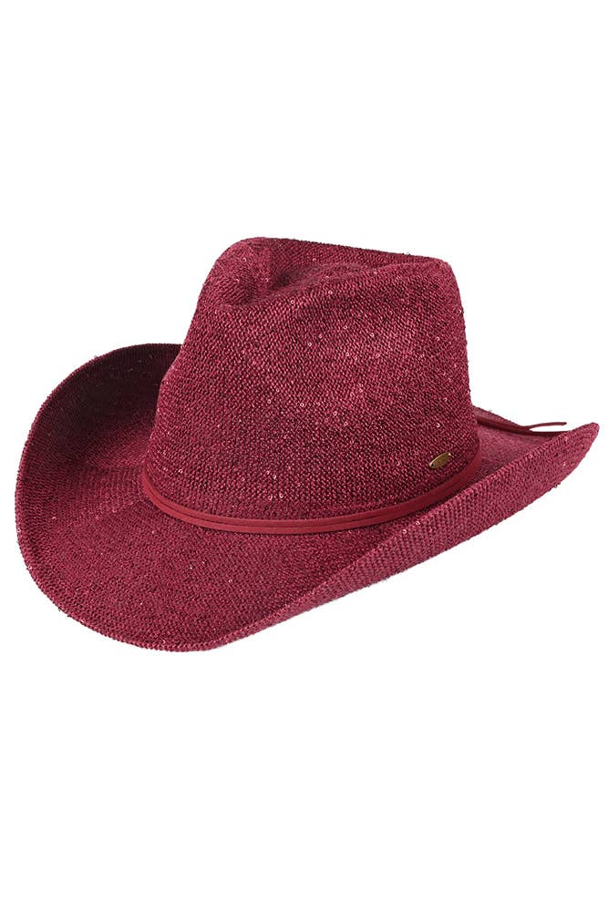 C.C Sequin Cowboy Hat: Gold