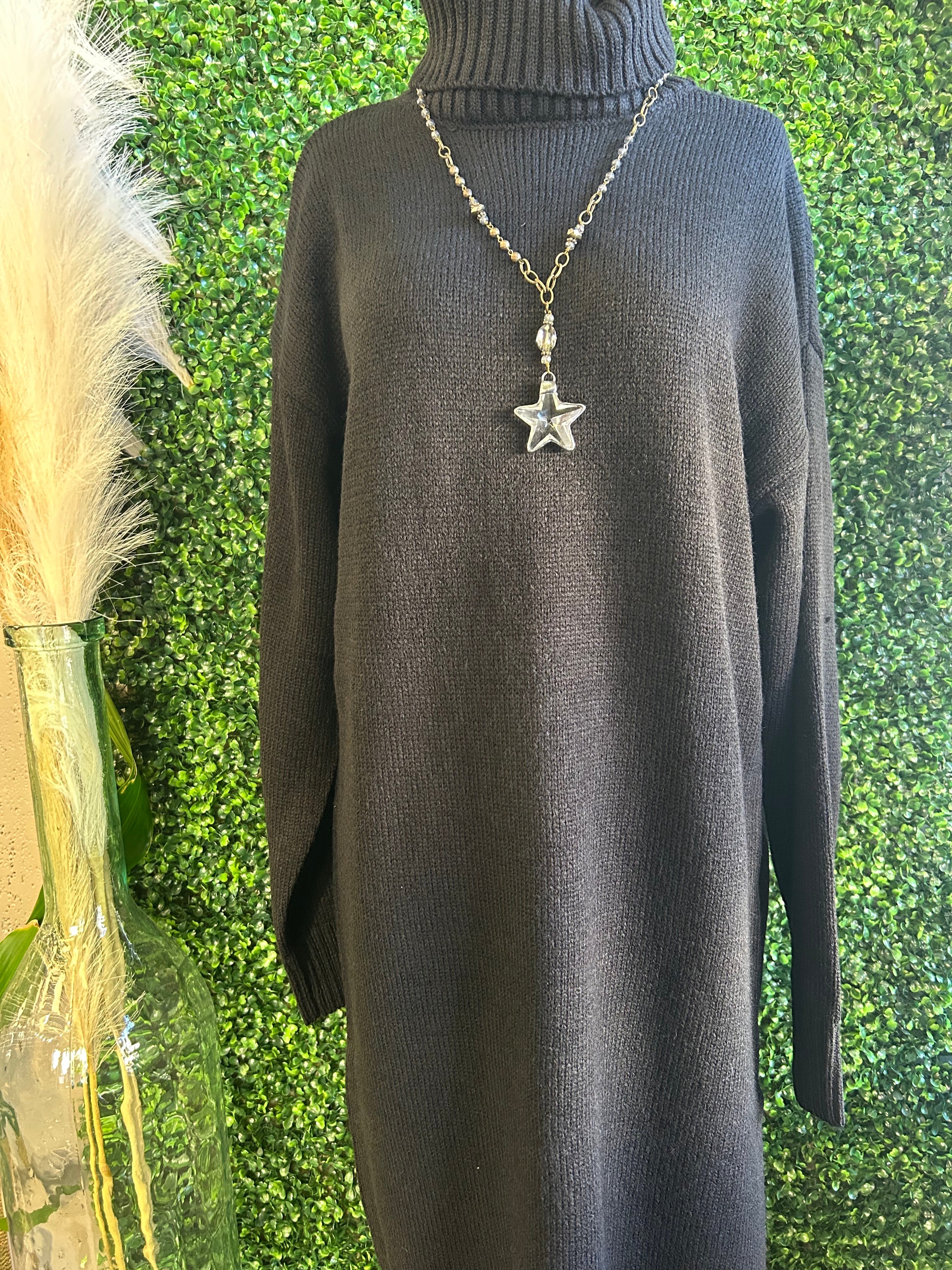 Turtleneck Sweater Dress