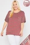 mustard striped knit top