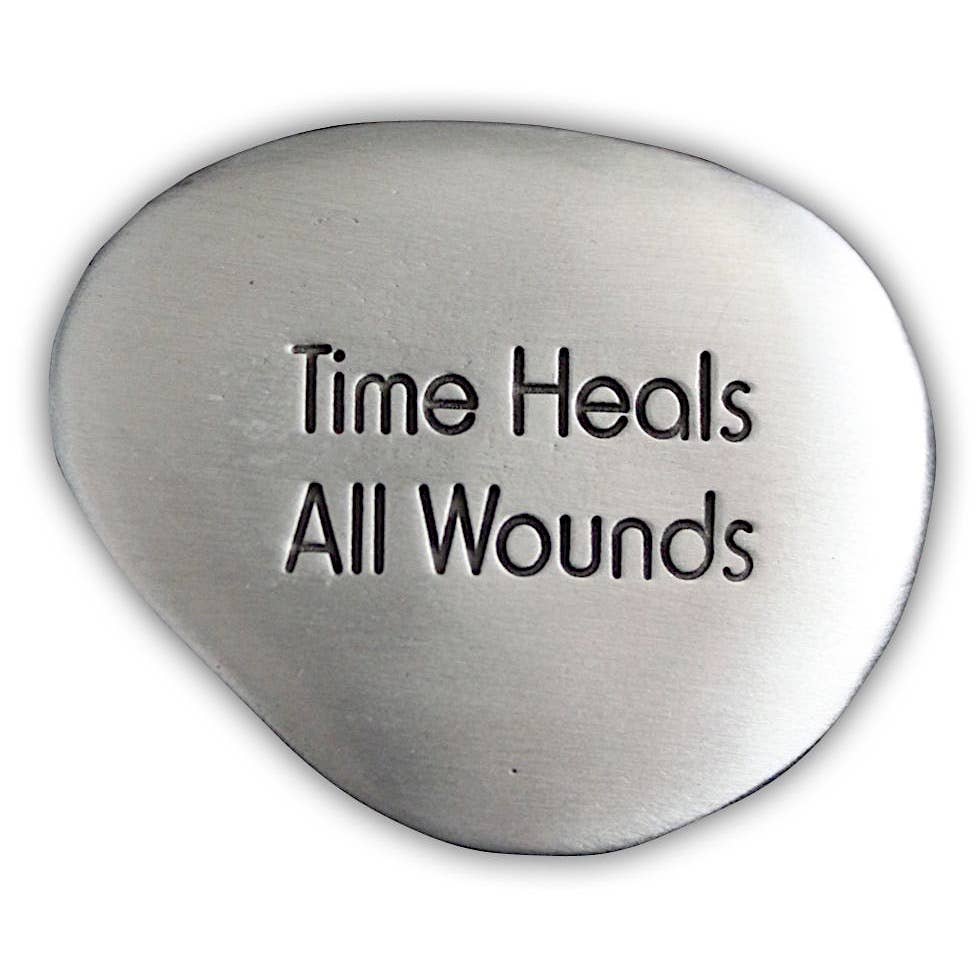 Inspirational Silver Soothing Stone: One door opens