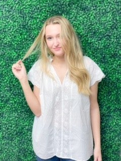 White Embroidery Top