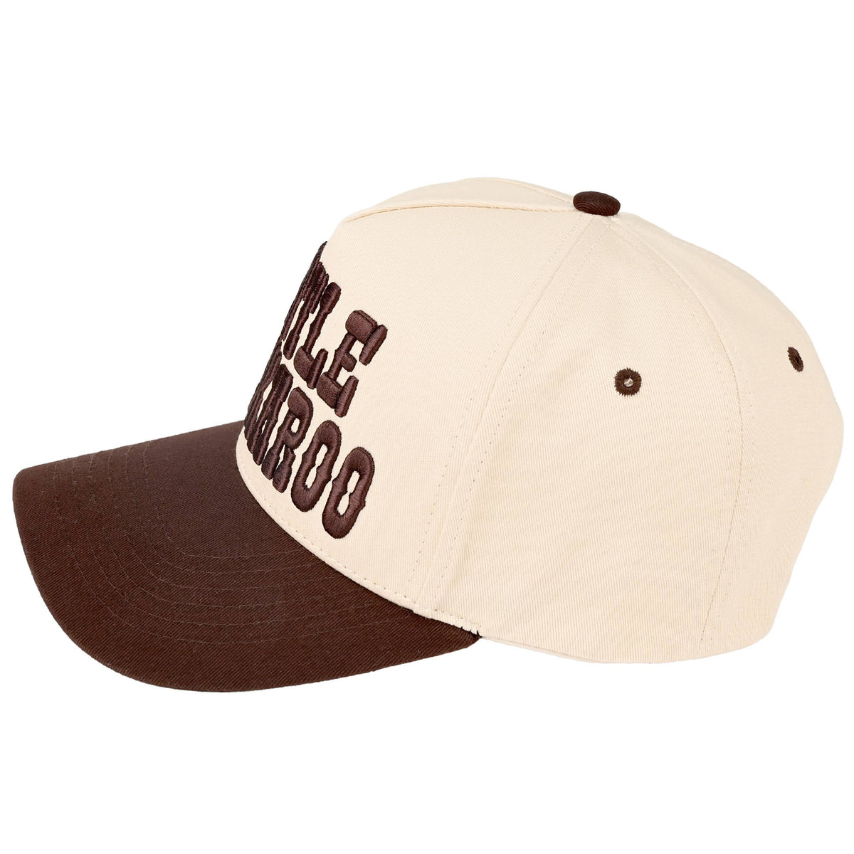 C.C LITTLE BUCKAROO Embroidered KIDS Snapback Cap: Brown