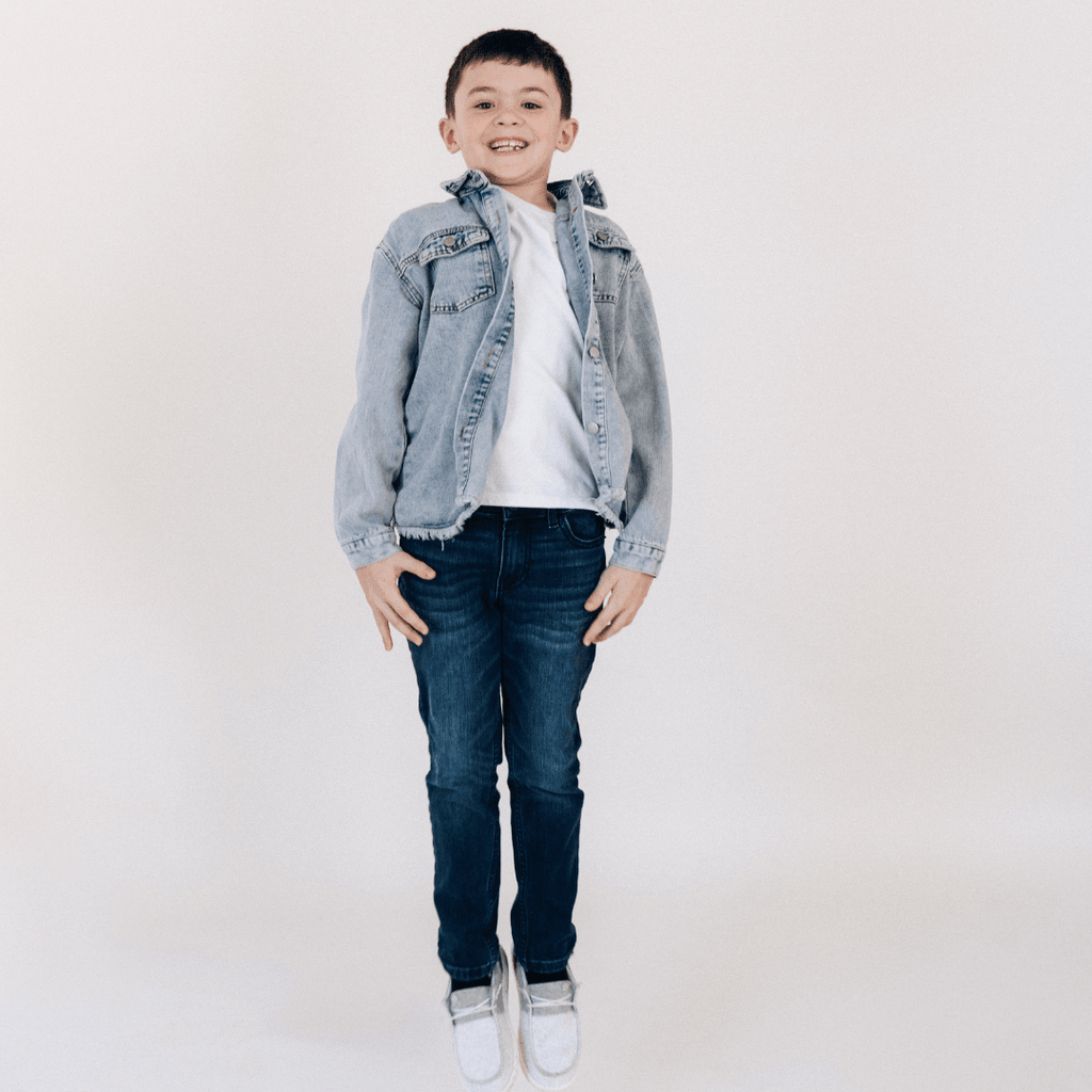 Raw Hem Denim Jean Jacket - Child: 4-5T