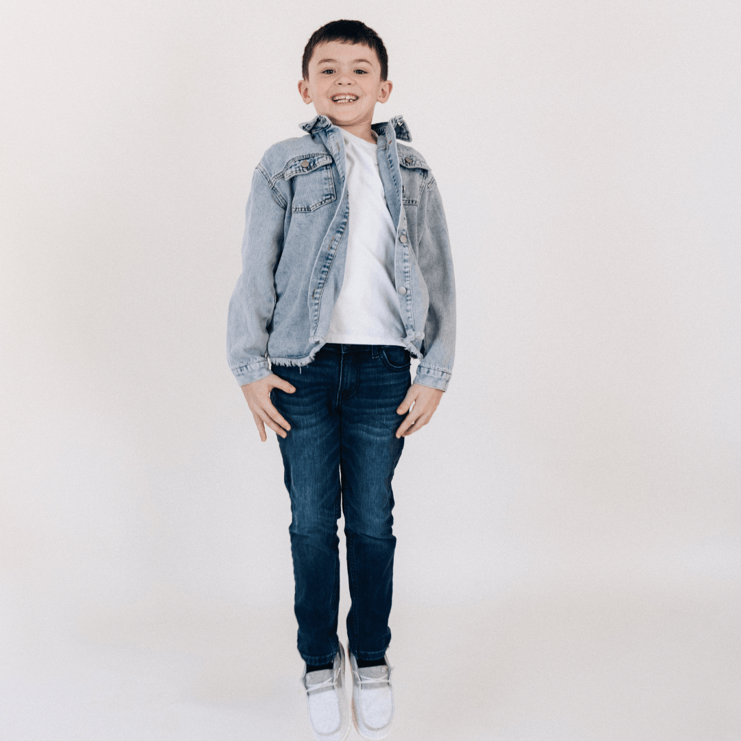 Raw Hem Denim Jean Jacket - Child: 6-7Y