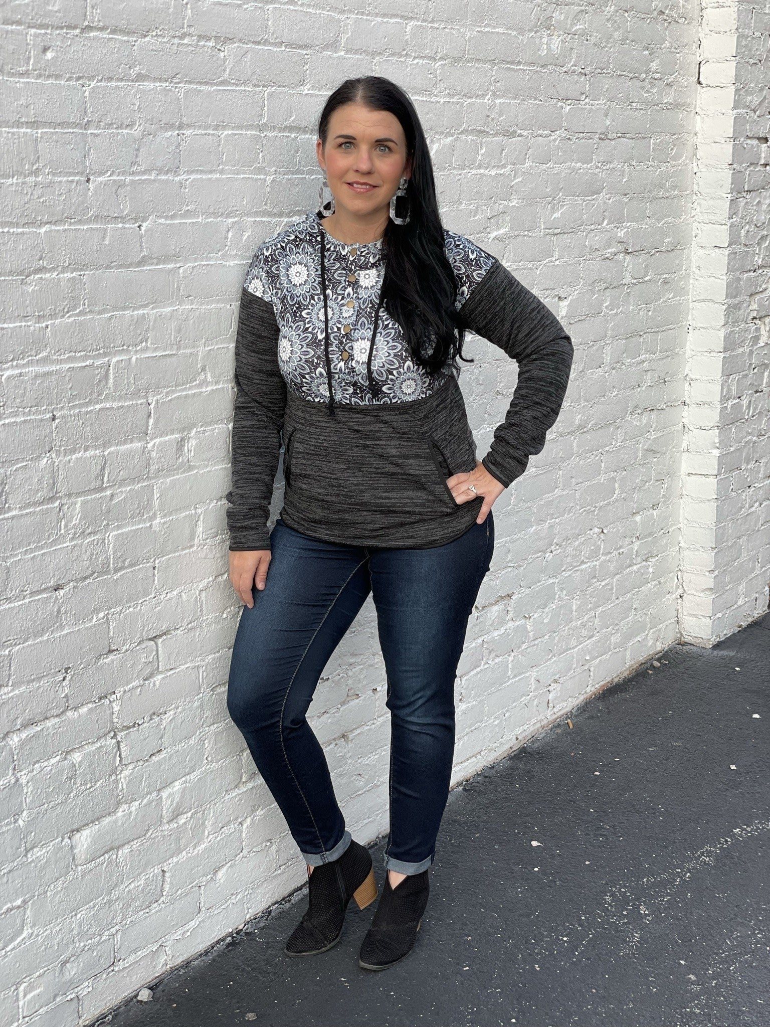 Tribal Print Pullover