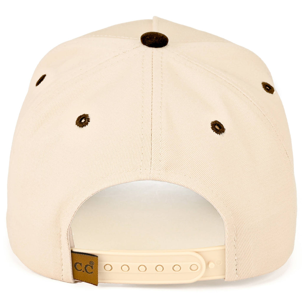 C.C LITTLE BUCKAROO Embroidered KIDS Snapback Cap: Brown