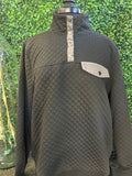 Diamond Pattern Pullover w/Snap