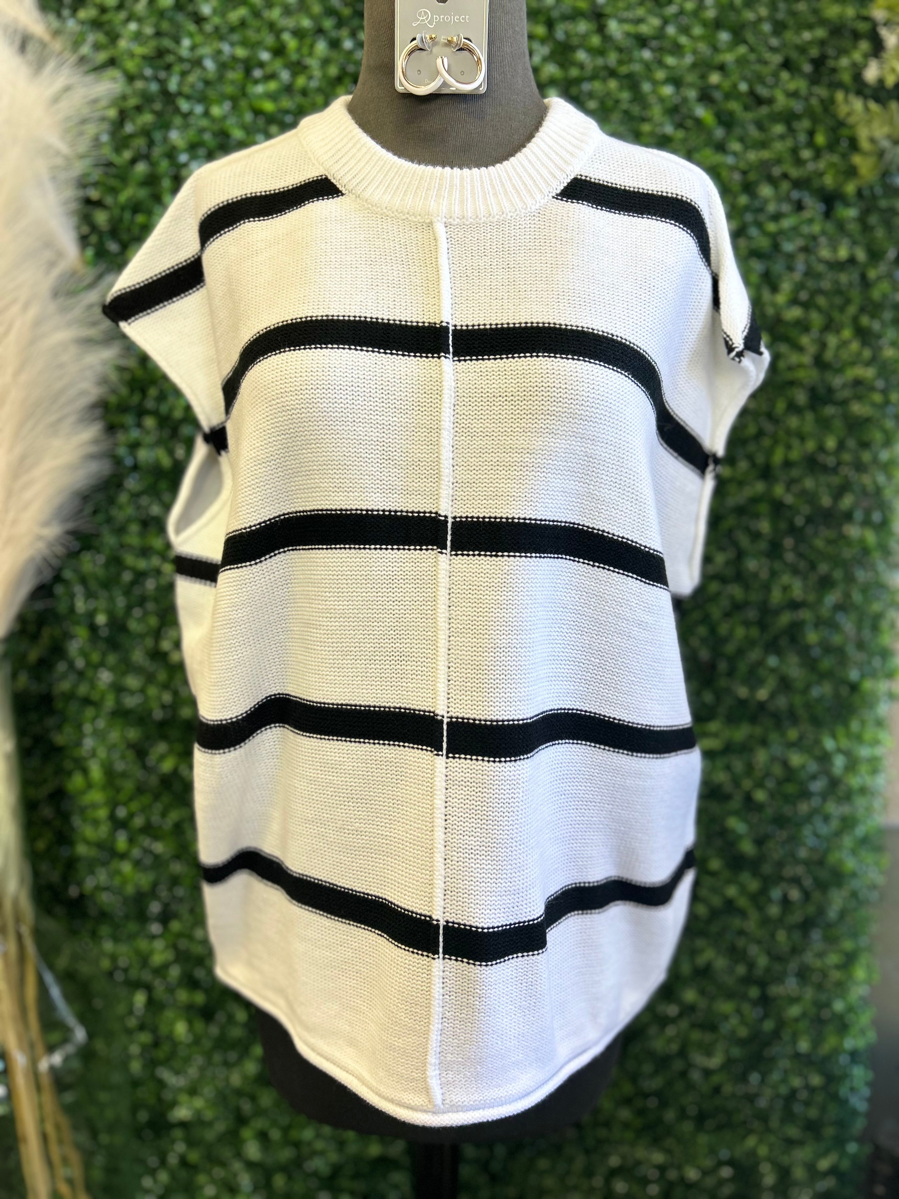 Striped Batwing Sweater