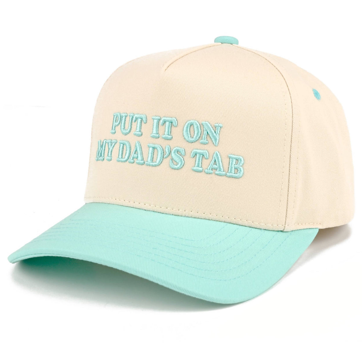 C.C Junior PUT IT ON MY DAD'S TAB Two Tone Snapback Cap: Hot Pink
