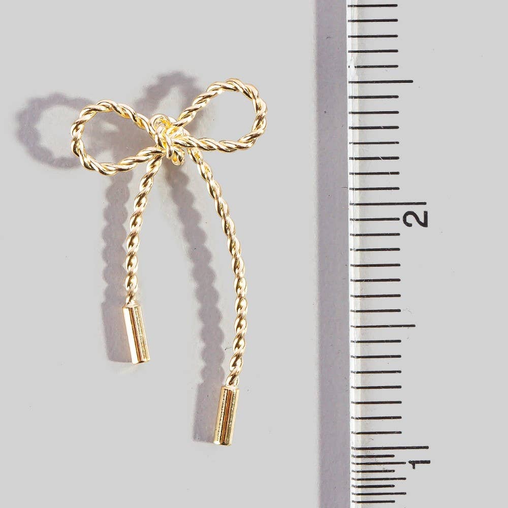 Twisted Bow Tie Earrings: S