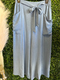 High Waisted Wide Leg Cropped Pants