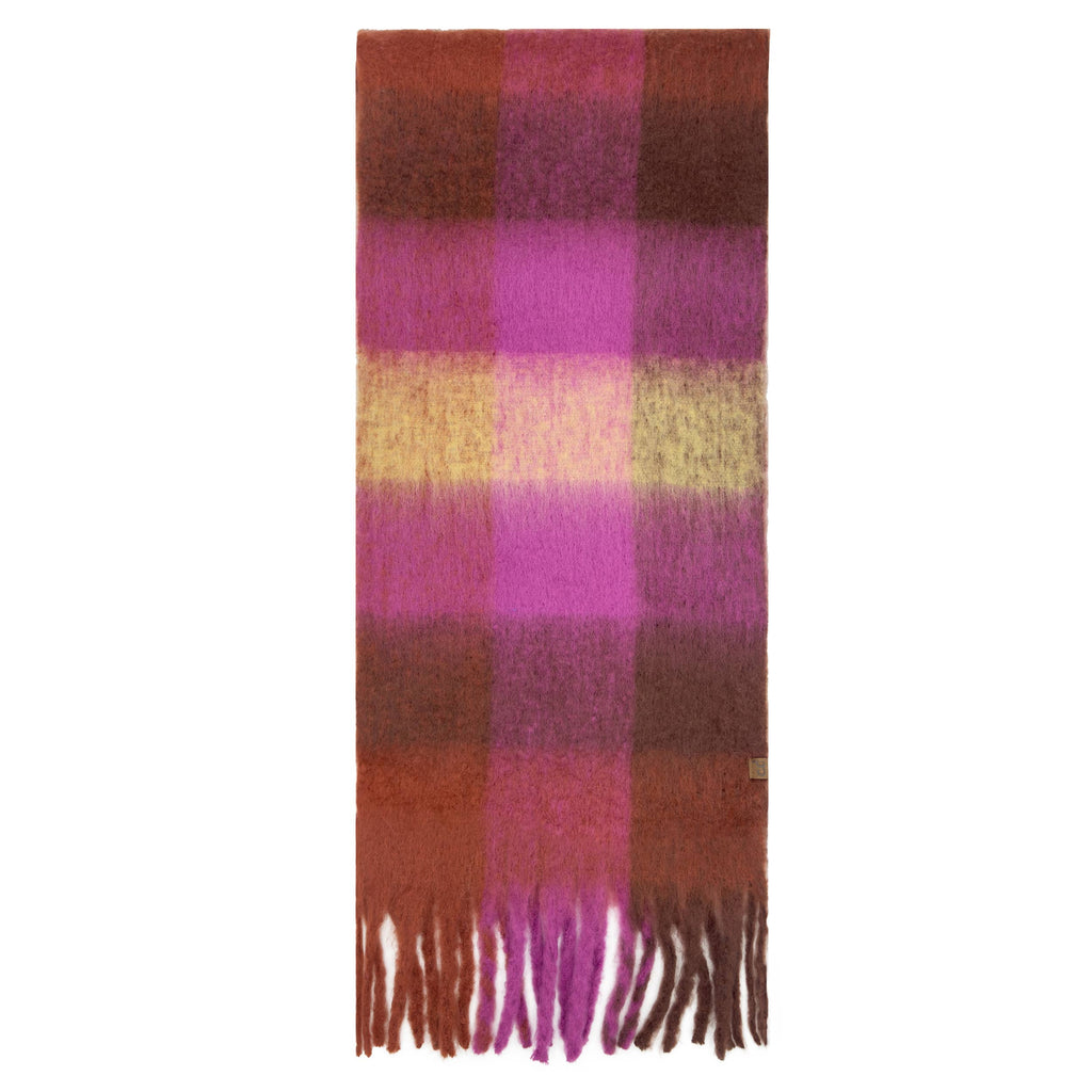 C.C Multi Color Block Plaid Check Pattern Woven Winter Scarf: 18
