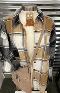 Contrast Plaid Shacket