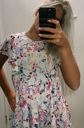 Flutter Sleeve Floral Print Top