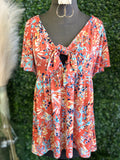 Tie Front Print Top
