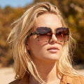 Oversized Square Sunglasses With Gold Corner Charm: ASSORTED
