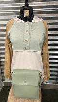 Terry Color Block Hoodie
