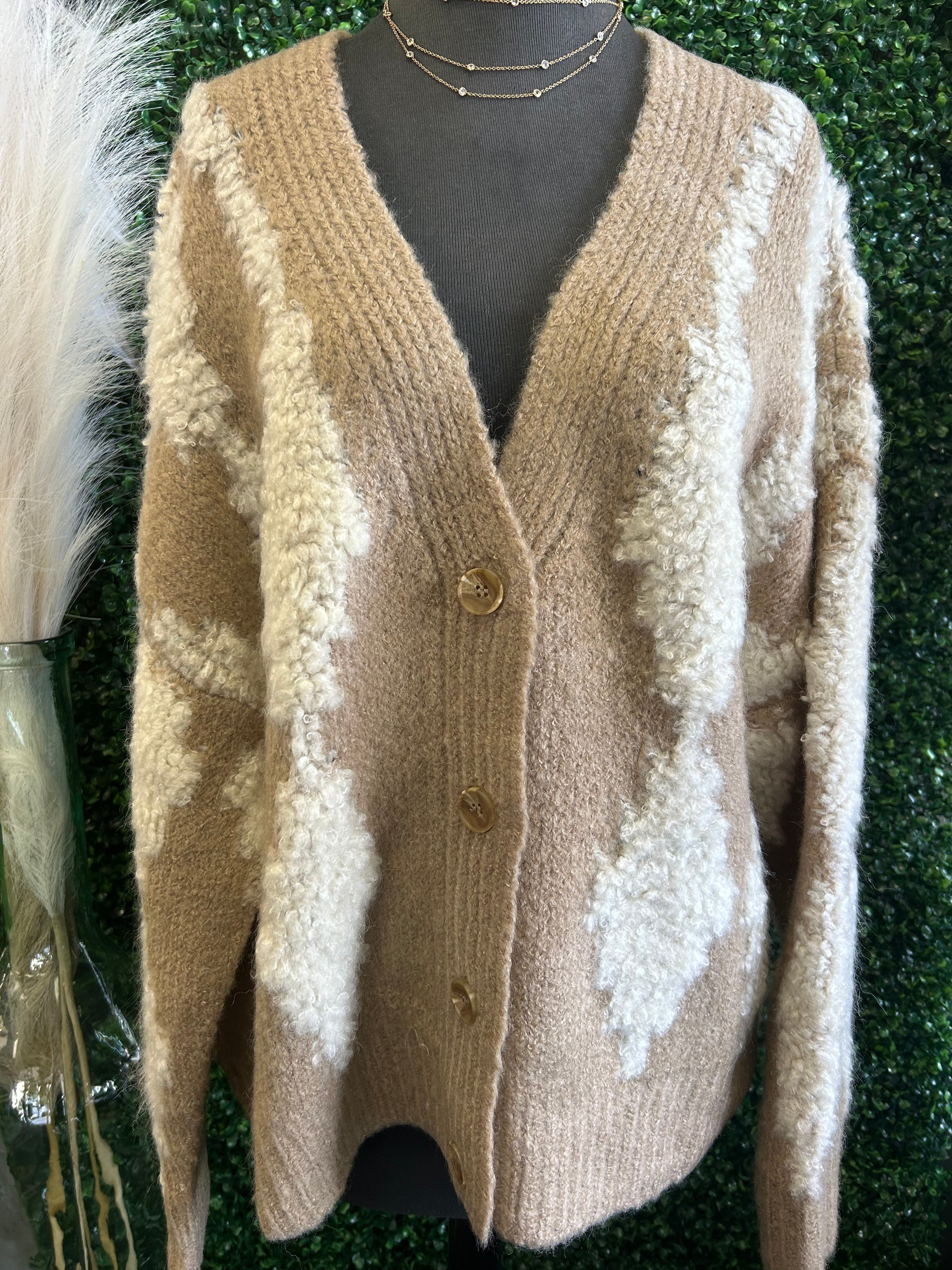 Argyle Button Cardi