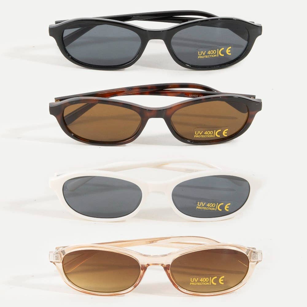 Oval Lens Tortoise Frame Sunglasses Set: ASSORTED