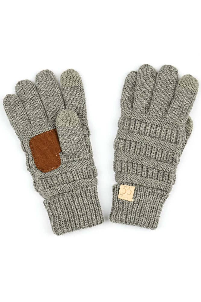 C.C Kids Knit Gloves: Beige