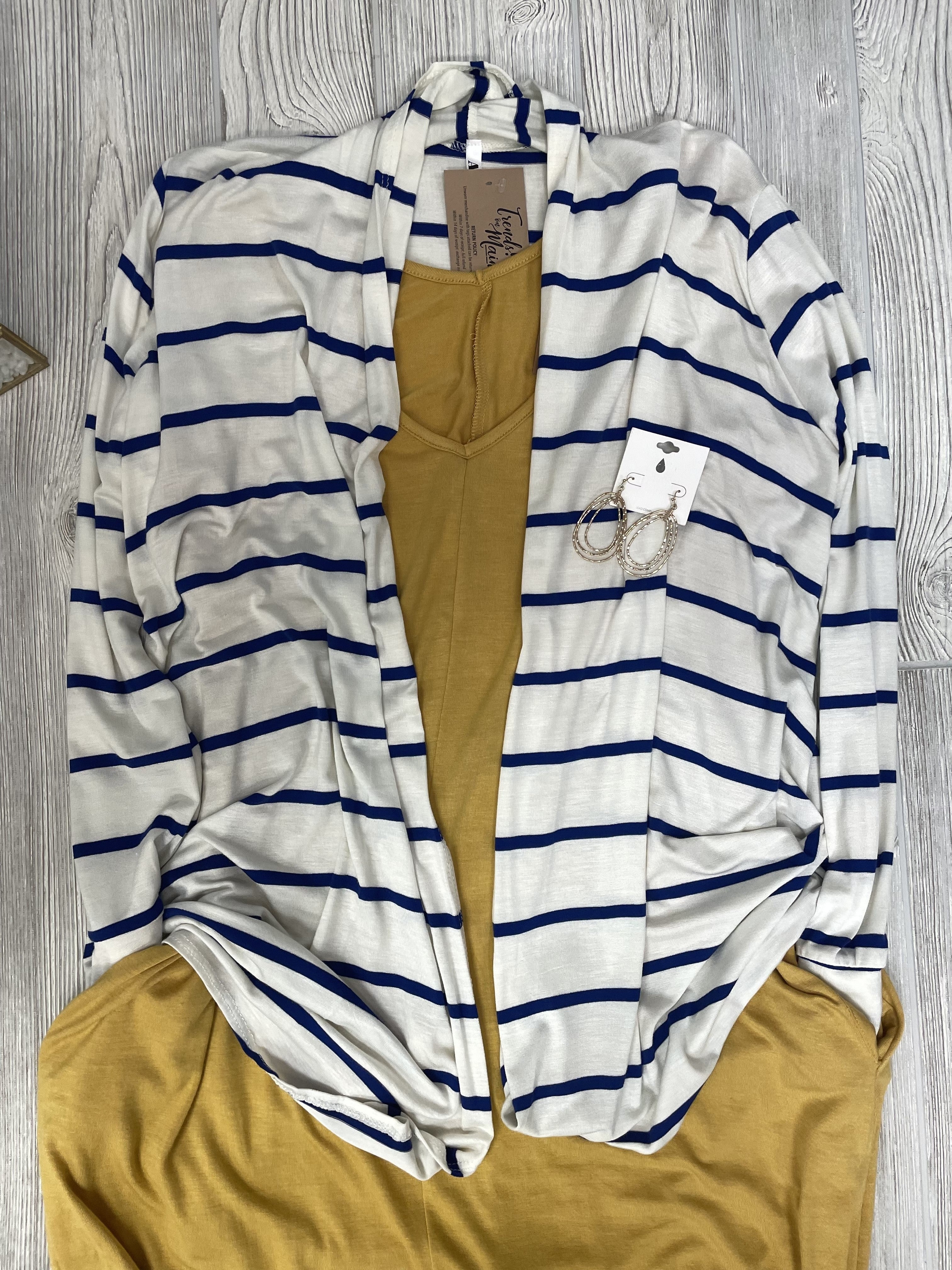 Long Sleeve Striped Cardi