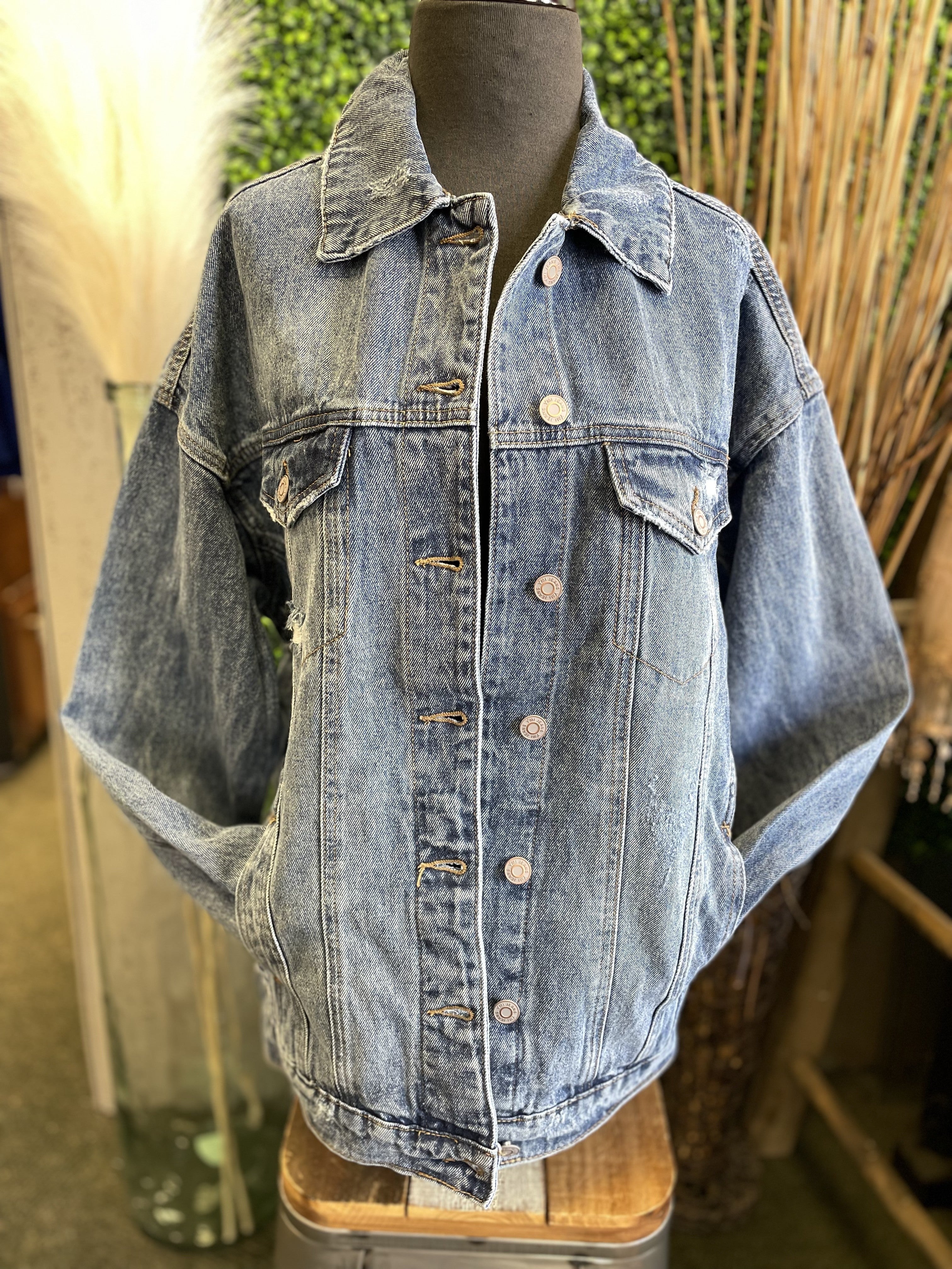 Jean Jacket w/ Subtle Distressed