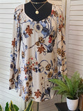Cream Print Top