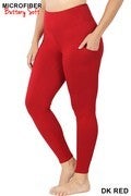 red leggings with pockets