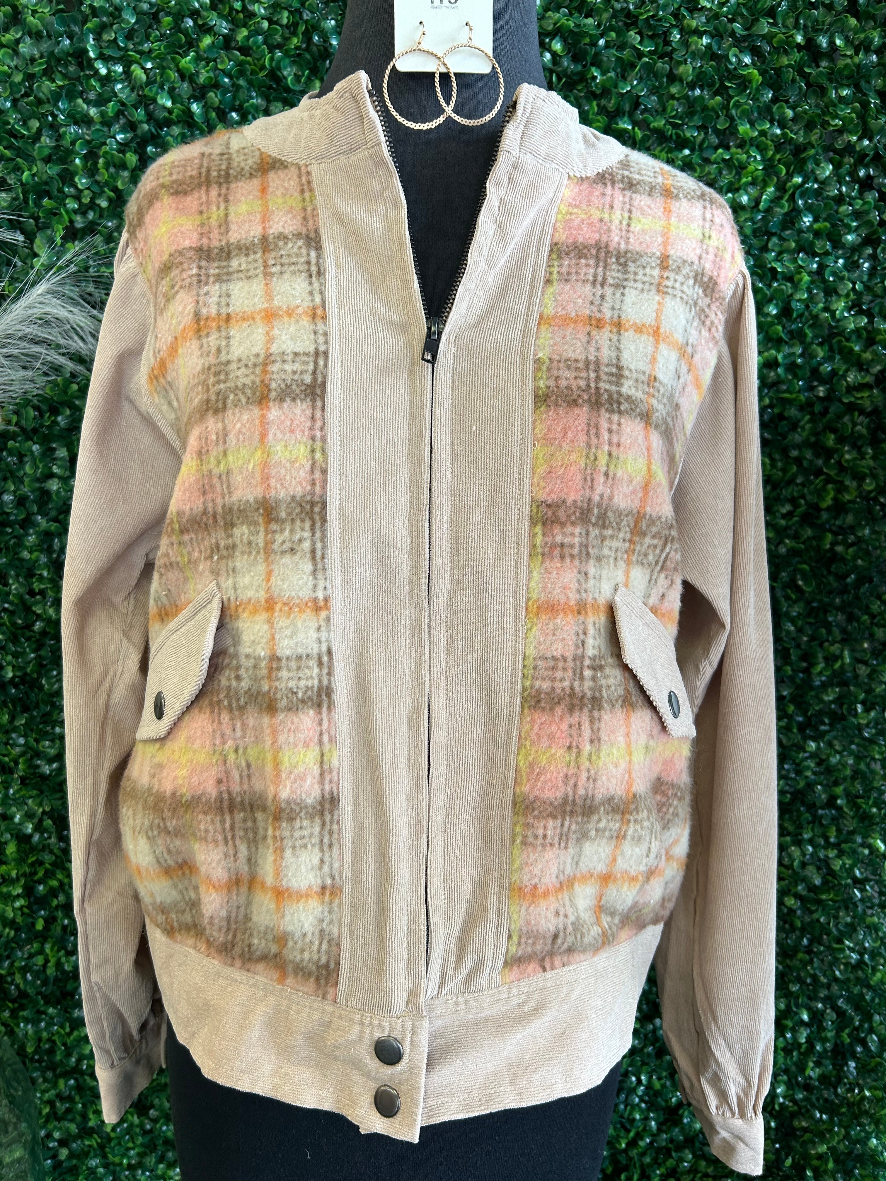 Mix Media Zipup Jacket