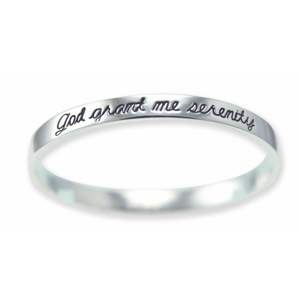 Silver Sentiments Message Bangles: Strength & Courage